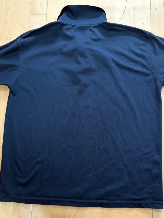 Vintage Lacoste Blue Polo Shirt Embroidered Logo Crocodile Size 3 Made in France - Picture 3 of 7